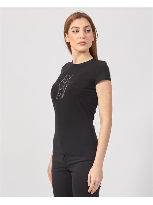 AX women's crew neck T-shirt with double logo ARMANI EXCHANGE | XW000512-AF11929UC001